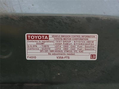 2022 Toyota Tundra SR5 (A10) 4x2 CrewMax 5.5 ft. box 145.7 in. WB
